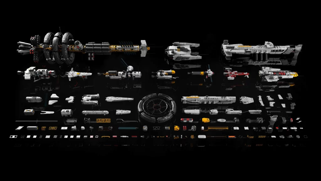 宇宙飞船3d模型Kitbash3D-Vehicles：Spaceships