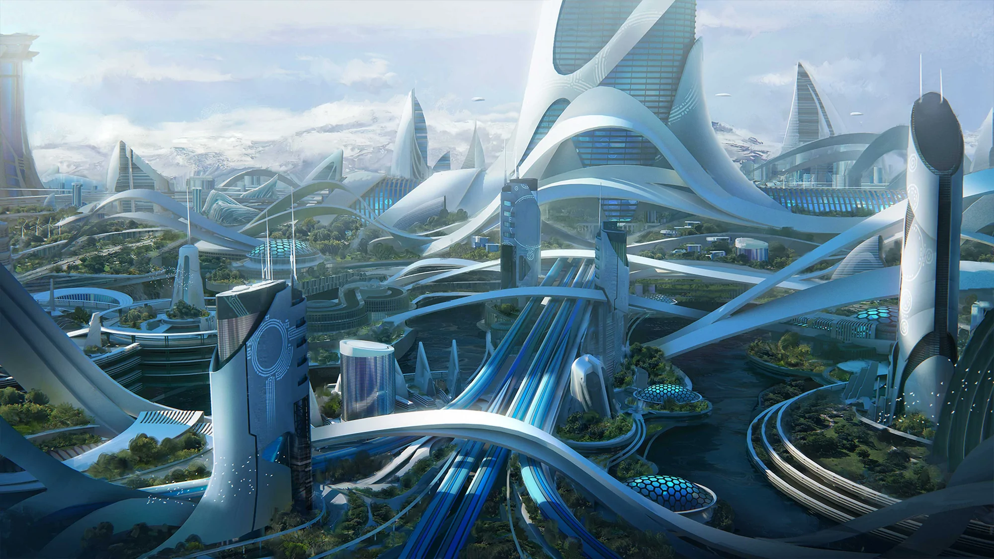 乌托邦未来概念城市建筑3D模型 Kitbash3D – Utopia